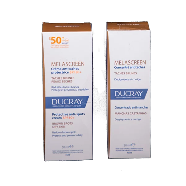 DUCRAY MELASCREEN CONCENTRE ANTI TACHE ECLAT +ECRAN CREME à 25%