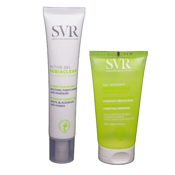 SVR SEBIACLEAR ACTIVE GEL 40ML +GEL SEBIACLEAR 55ML OFFERTE — 2
