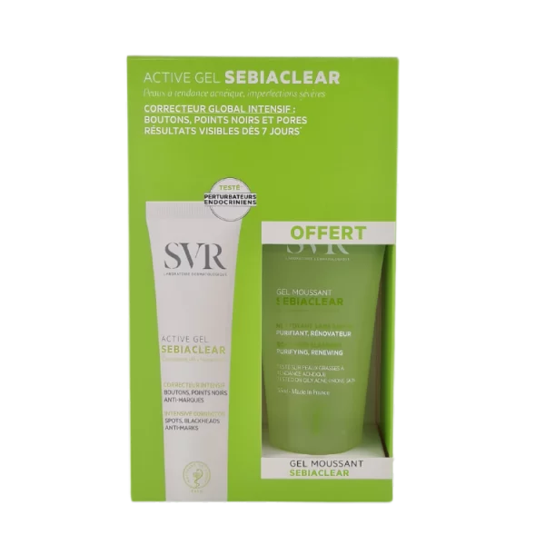 SVR SEBIACLEAR ACTIVE GEL 40ML +GEL SEBIACLEAR 55ML OFFERTE