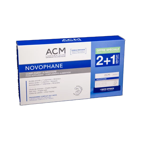 NOVOPHANE CHVX ET ONGLES GELULES B/60 LOT 2 + 1 GRAT