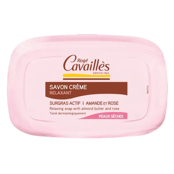 Rogé Cavaillès savon crème surgras amande et rose 115g