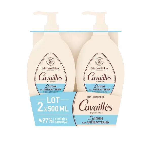 ROGE CAVAILLES DUO SOIN INTIME ANTI-BACTERIEN 2X250ML-40%