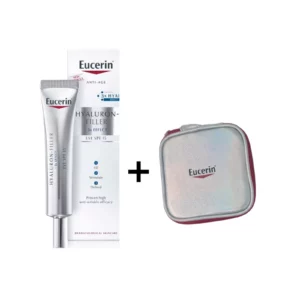 EUCERIN HYALURON-FILLER 3EFFECT CONTOUR YEUX 15ML SPF15 + TROUSSE CADEAU+LIVRAISON GRATUITE