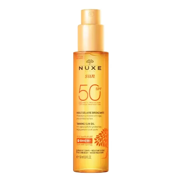 NUXE SUN HUILE BRONZANTE VISAGE ET CORPS SPF50 SPRAY 150ML