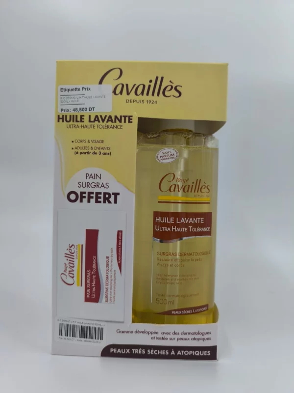 ROGE CAVAILLES UHT HUILE LAVANTE 500ML+PAIN SURGRAS OFFERT