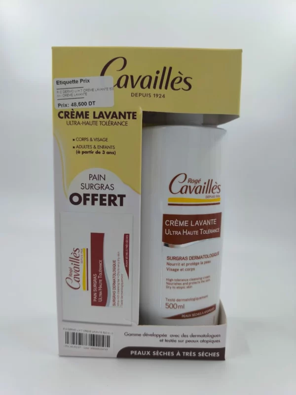 ROGE CAVAILLES UHT CREME LAVANTE 500ML+PAIN SURGRAS OFFERT