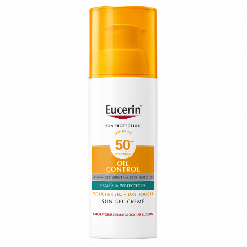 EUCERIN SUN PROTECTION OIL CONTROL GEL-CRÈME TOUCHER SEC SPF50+ 50ML