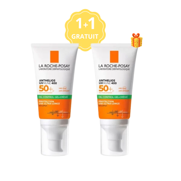 ANTHELIOS UVMUNE400 OIL CONTROL GEL CR INVISIBLE SPF50+ 50ML + 1 GRATUIT