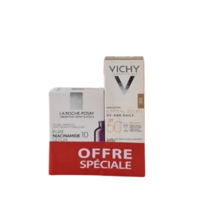 VICHY ECRAN ANTI-AGE DAILY TEINTE SPF50+ 40ML+LRP NIACINAMIDE SERUM OFFERT