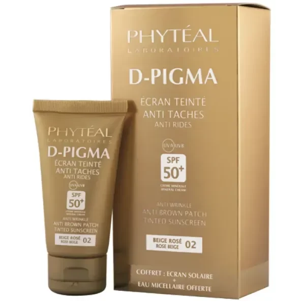 PHYTÉAL DPIGMA ÉCRAN TEINTÉ BEIGE ROSÉ SPF50+ 50ML + EAU MICELLAIRE 150ML OFFERTE