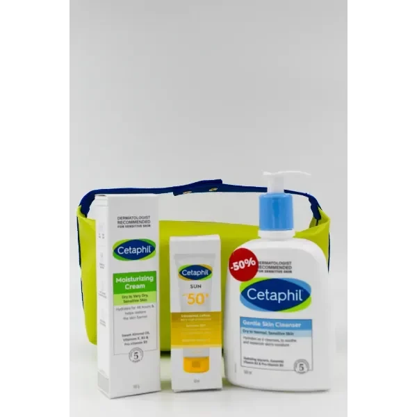 cetaphil routine peau sèche(ecran+créme+gel lavant)