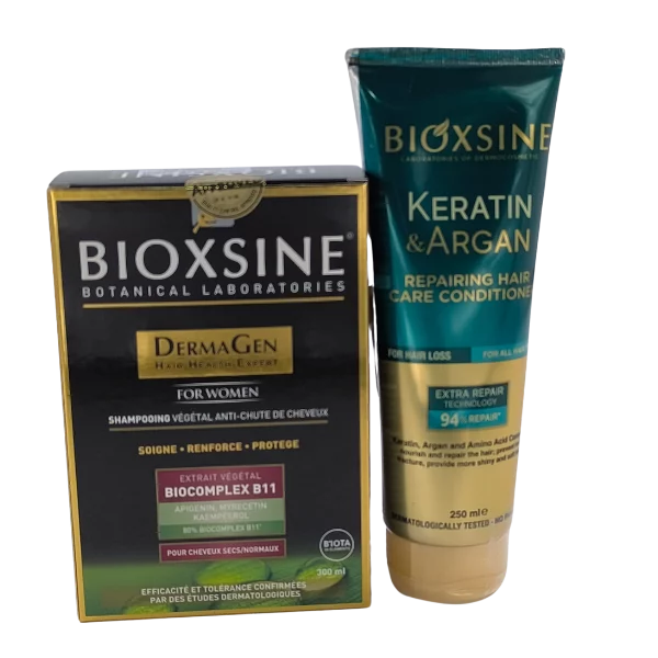 BIOXSINE SHAMP FEMINA CHVX NORMAUX 300ML+APRES SHP KERATINE&ARGAN FL/250ML