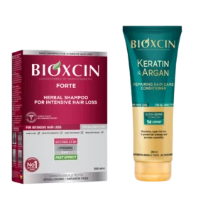 Bioxsine Bioxcine Pack Shampooing Anti-Chute Forte + Après-Shampooing Kératine & Argan