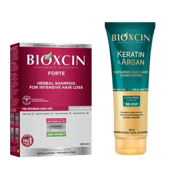 Bioxcine Pack Shampooing Anti-Chute Forte + Après-Shampooing Kératine & Argan