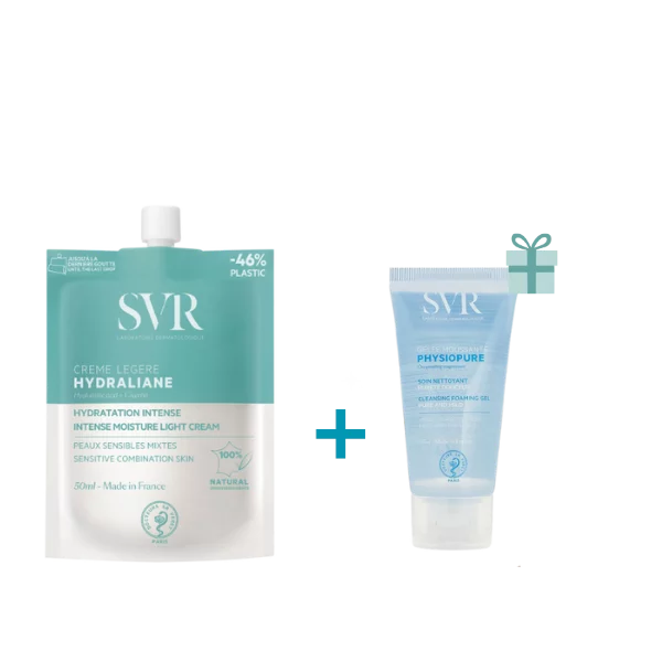 SVR HYDRALIANE CRÈME LÉGÈRE 50ML + GELÉE MOUSSANTE 55ML OFFERTE