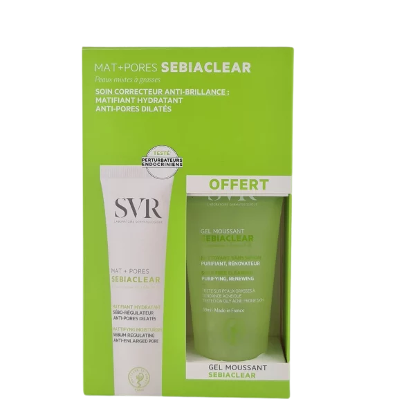 SVR SEBIACLEAR MAT+PORES 40ML + GEL SEBIACLEAR 55ML OFFERTE