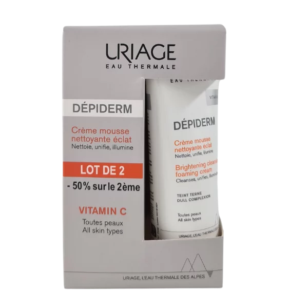 URIAGE DEPIDERM CR MOUSSE NETT ECLAT 100ML LOT2 -50% SUR LE 2EME