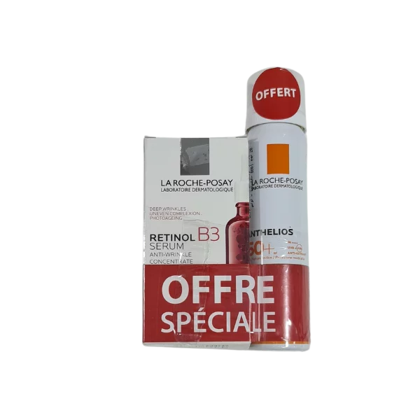 LA ROCHE POSAY RETINOL B3 SERUM ANTI-RIDES 30ML+ANTHELIOS BRUME ANTI BRILLANCE SPF50 75ML OFFERT
