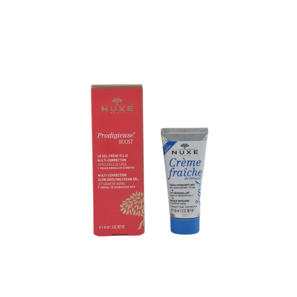 NUXE TROUSSE PRODIGIEUSE BOOST GEL CREME ECLAT MULTI CORRECTION 40ML+CREME FRAICHE 3EN1 30ML OFFERT — 5