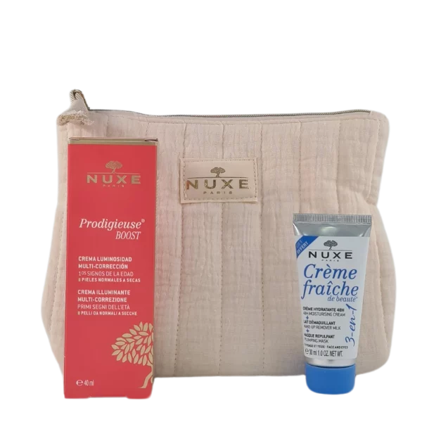 NUXE TROUSSE PRODIGIEUSE BOOST GEL CREME ECLAT MULTI CORRECTION 40ML+CREME FRAICHE 3EN1 30ML OFFERT