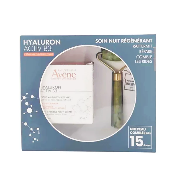 AVENE HYALURON ACTIV B3 CR NUIT ANTI-RIDES 40ML+ROULEAU EN JADE OFFERT