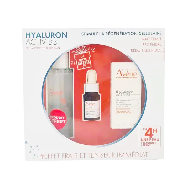 AVENE HYALURON ACTIV B3 SERUM 30ML+EAU MICELLAIRE 100ML ET VITAMIN Cg 10ML OFFERTS