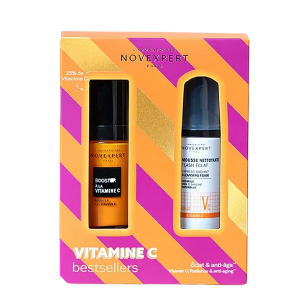 NOVEXPERT COFFRET SERUM BOOSTER VITAMINE C+MOUSSE NET 40ML OFFERTE