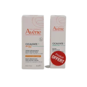 AVENE CICALFATE+CR SPF50+30ML+BAUME LEVRES 10ML OFFERT