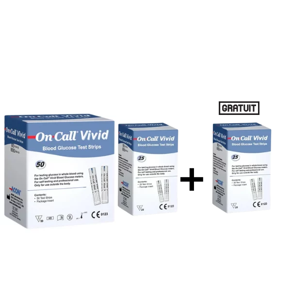 ON CALL VIVID PACK 100 BANDELETTES ( 25 GRATUITES)