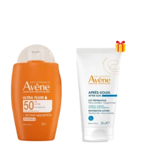 AVENE DUO ECRAN ULTRA FLUID IVISIBLE SPF50+50ML +LAIT APRES-SOLEIL 50ML OFFERT