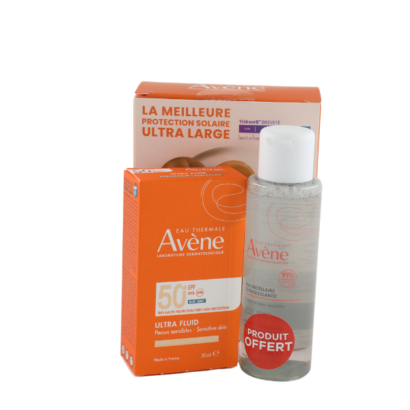 Avene Ultra Fluid SPF50+ 50ml avec Eau Micellaire 100ml gratuite