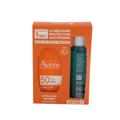 Avene Ultra Fluid SPF50+ 50ml avec Gel Cleanance 100ml offert