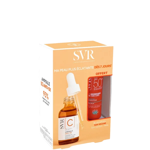 SVR PACK AMPOULE ANTI-OX C 30ML+SVR ECRAN BLUR SANS PARFUM 15ML OFFERT