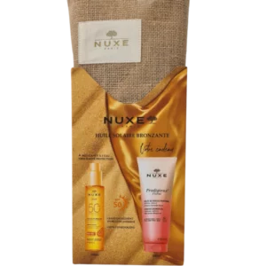 NUXE PACK HUILE BRONZANTE SPF50 150 Ml+ GELEE DE DOUCHE & SAC OFFERTS