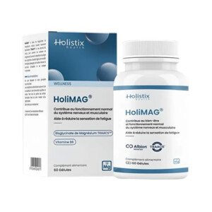 Complément HOLISTIX HoliMAG : Magnésium bisglycinate pour vitalité Tunisie