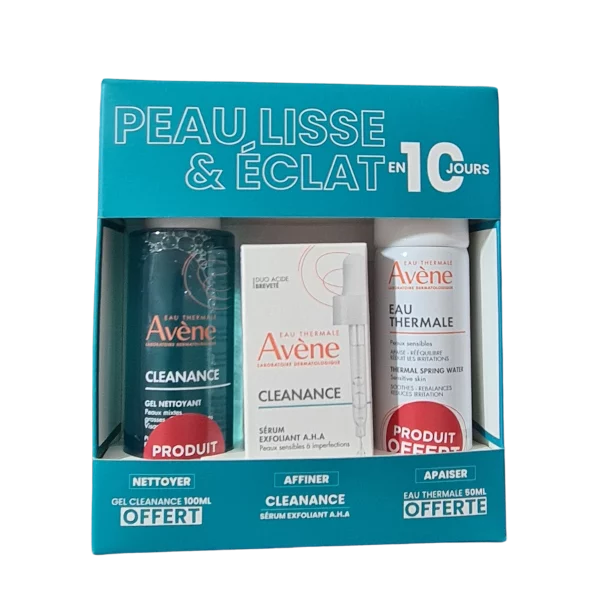 AVÈNE CLEANANCE SÉRUM EXFOLIANT AHA 30 ML + GEL NETTOYANT ET EAU THERMALE OFFERTS — 4