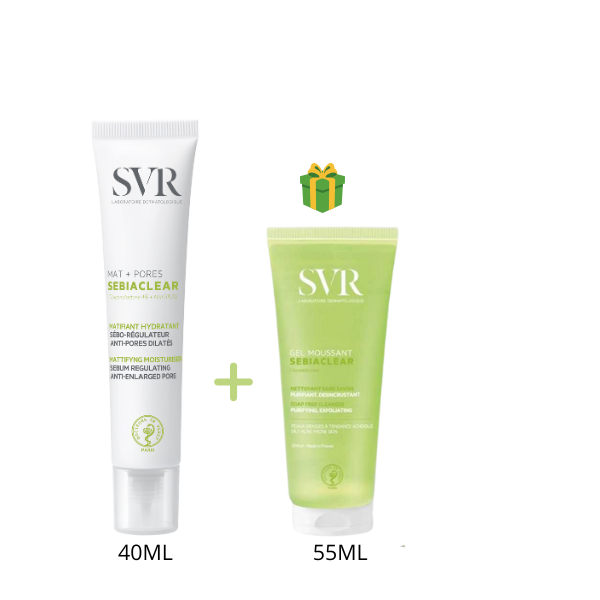 Pack SVR Sebiaclear Pack SVR Sebiaclear Mat+Pores 40 ml + Gel Nettoyant offert