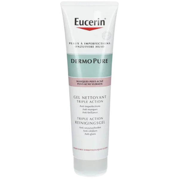 EUCERIN DERMOPURE GEL NETTOYANT TRIPLE ACTON 150ML+SERUM TRIPLE ACTION+TROUSSE — 2
