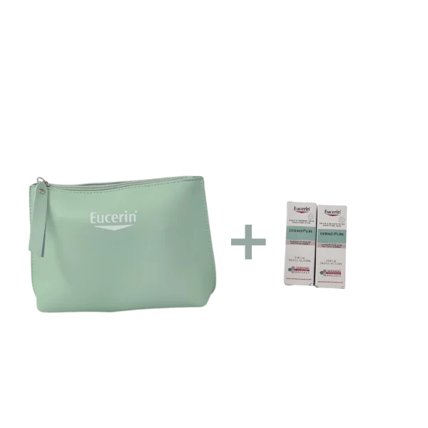 EUCERIN DERMOPURE GEL NETTOYANT TRIPLE ACTON 150ML+SERUM TRIPLE ACTION+TROUSSE — 4