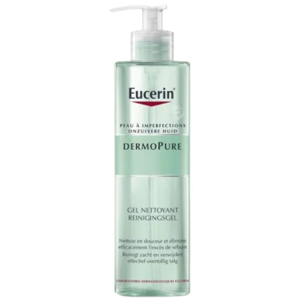 EUCERIN DERMOPURE K10 SOIN RENOVATEUR CUTANEE 40ML+GEL NETTOYANT AVEC POMPE 200ML+TROUSSE — 4