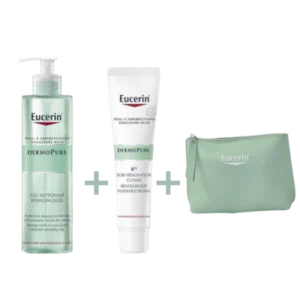 EUCERIN DERMOPURE K10 SOIN RENOVATEUR CUTANEE 40ML+GEL NETTOYANT AVEC POMPE 200ML+TROUSSE