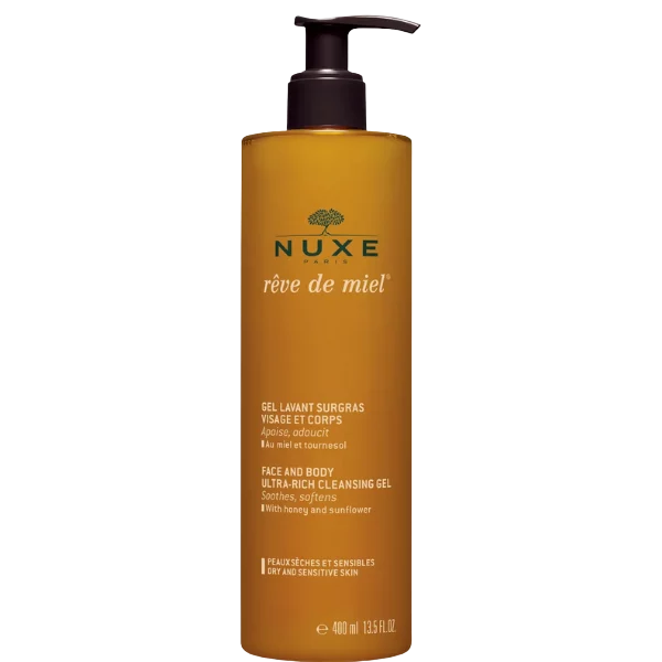 NUXE REVE DE MIEL GEL LAVANT SURGRAS VISAGE ET CORPS 400ML