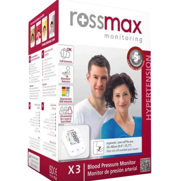 ROSSMAX TENSIOMETRE ELECTRONIQUE MOYEN ECRAN X3 +ADAPTATEUR GRATUIT