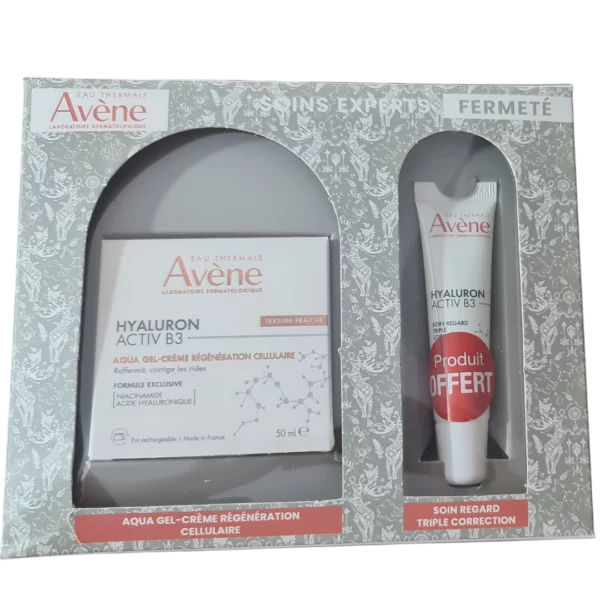 AVENE COFFRET HYALURON ACTIV B3 AQUA GEL CR 50ML+ SOIN REGARD 15ML OFFERT