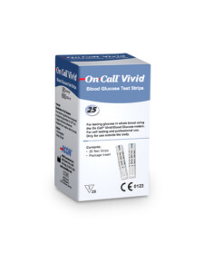 Bandelettes glycémie On Call Vivid boîte 25 tests Tunisie