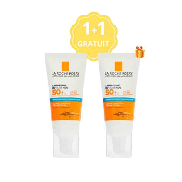 ANTHELIOS UVMUNE400 ECRAN CR HYDRA INVISIBLE SPF50+ P/S 50ML+1 GRATUIT
