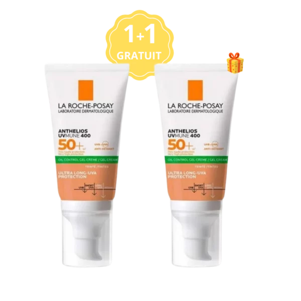LA ROCHE-POSAY ANTHELIOS UVMUNE400 OIL CONTROL GEL-CR TEINTÉ SPF50+ 50ML+1 GRATUIT