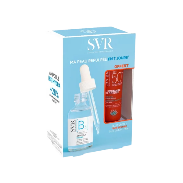 PACK SVR AMPOULE HYDRA B3 30 ML + ÉCRAN BLUR SANS PARFUM 15 ML OFFERT