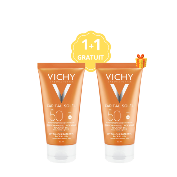 VICHY ECRAN EMULSION TOUCHE SEC INV P/G 50ML +1 GRATUIT