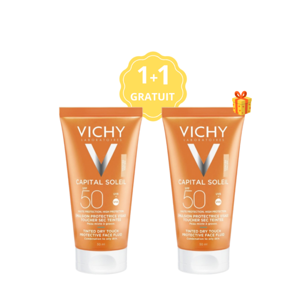 VICHY ECRAN EMULSION TEINTE TOUCHE SEC P/G 50ML +1 GRATUIT